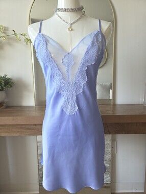 Frederick's of Hollywood Lavender Lace-Trim Slip